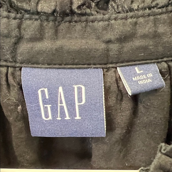 GAP Black Eyelet Button Dress - Picture 2 of 5